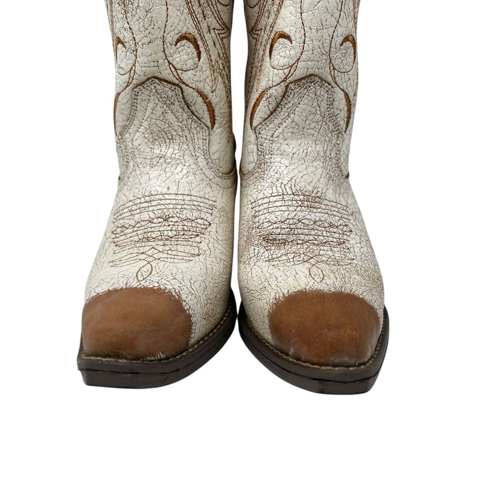Sterling River Western Boots in White and Brown - Picture 5 of 11